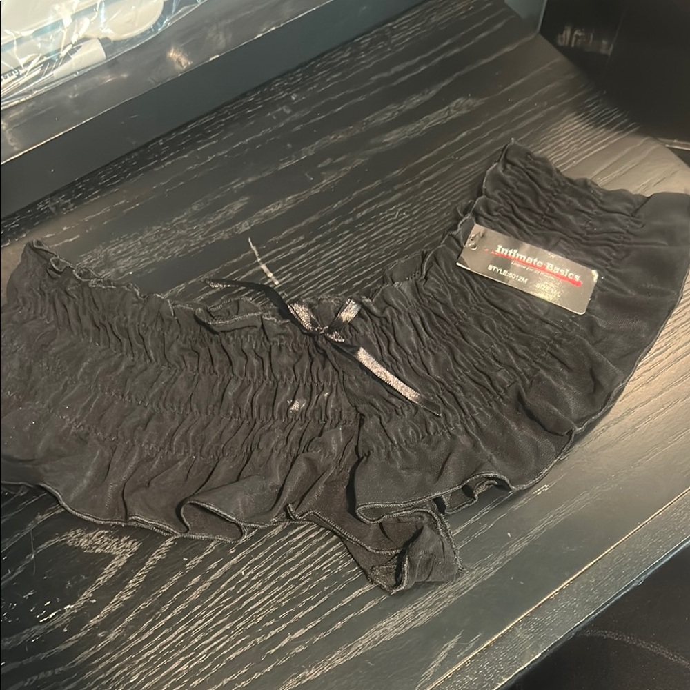 Intimate Basics Black Ruffled Lingerie